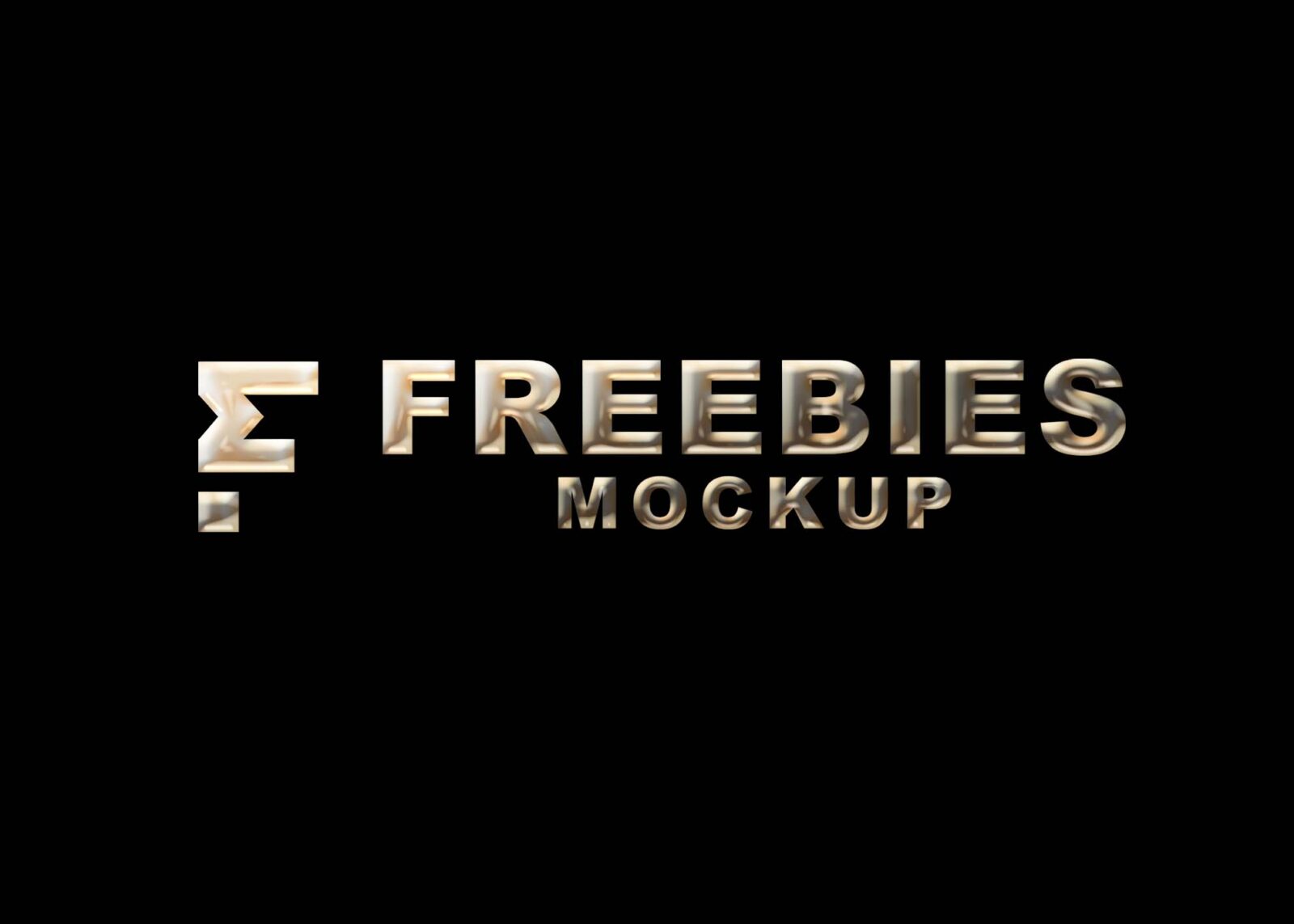 Free Liquid 3D Logo Mockup