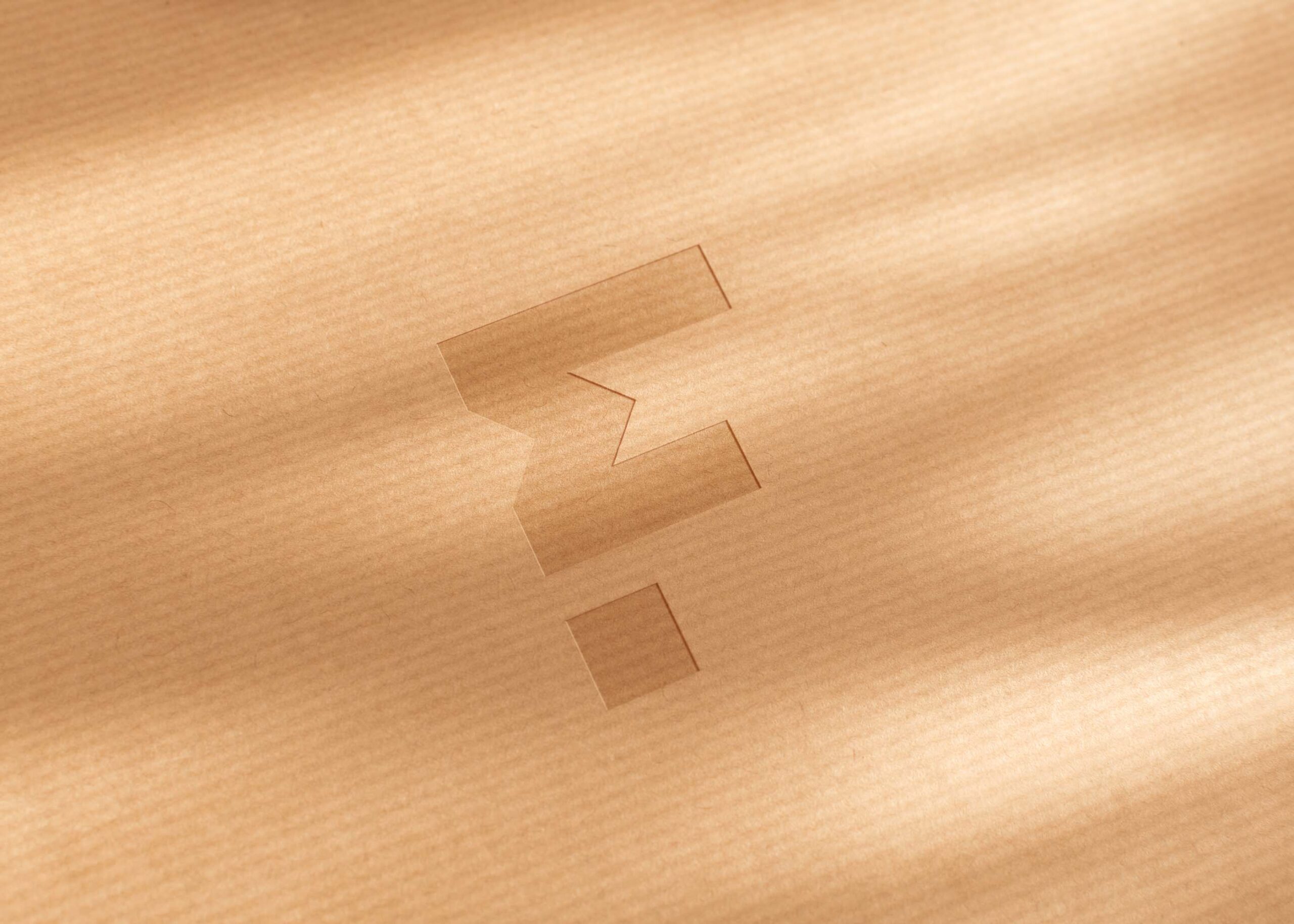 Free Mascots Cardboard Logo Mockup