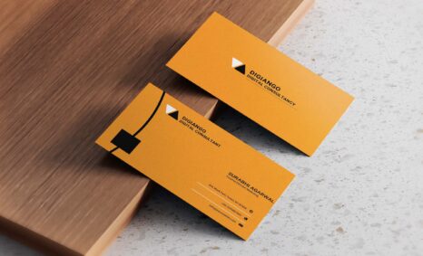 Free Orange & black Business Card Design