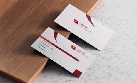 Free Red Visiting Business Card Design