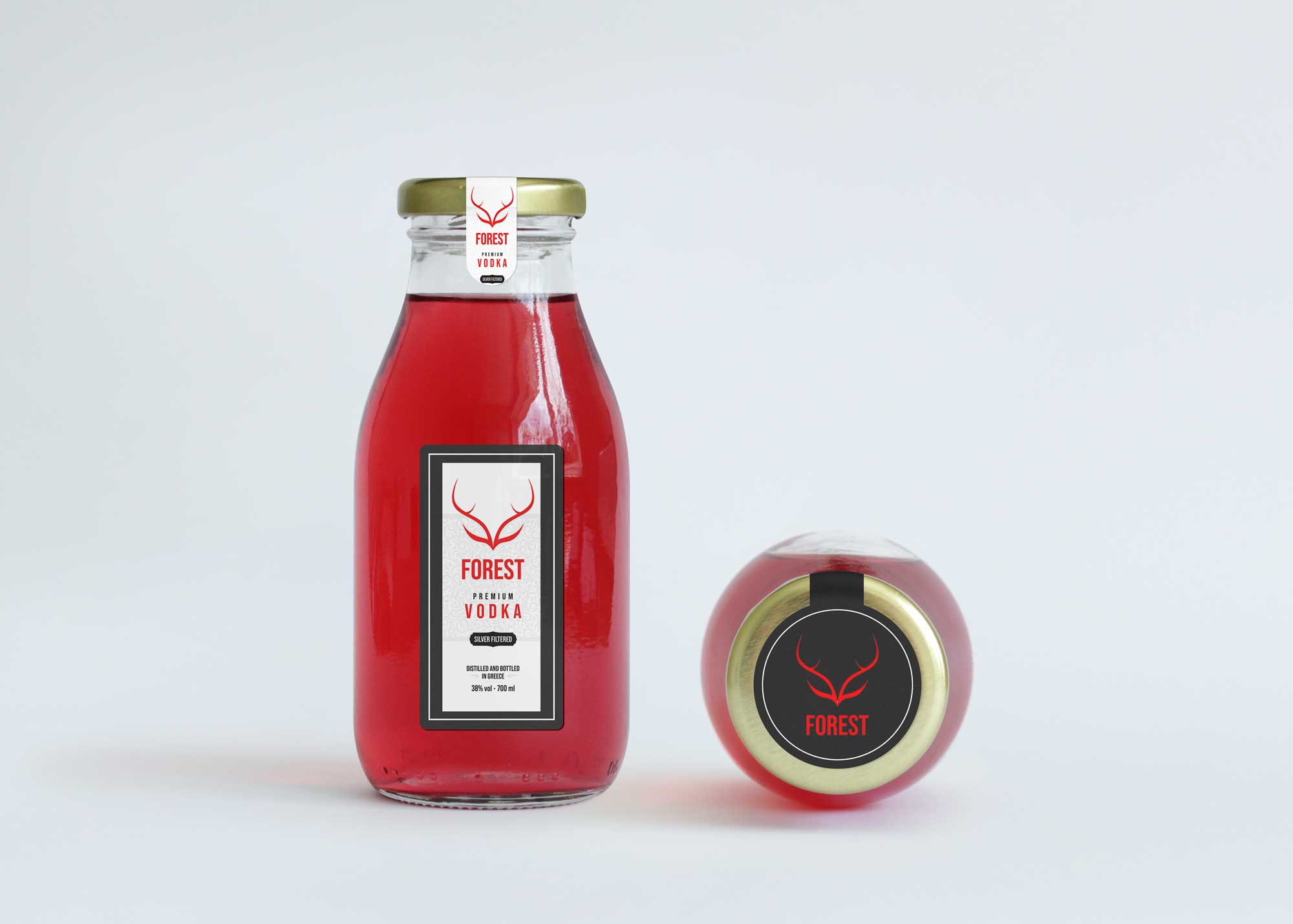 Red Forest Vodka Mockup