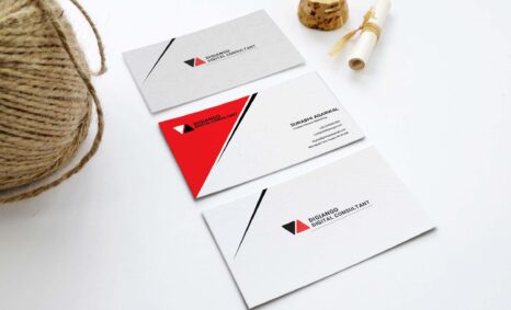 Free Red _ White Business Card Design
