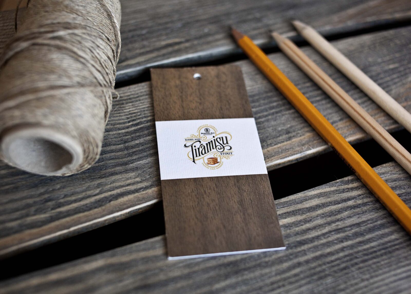 Free Wood Effect Tag Mockup