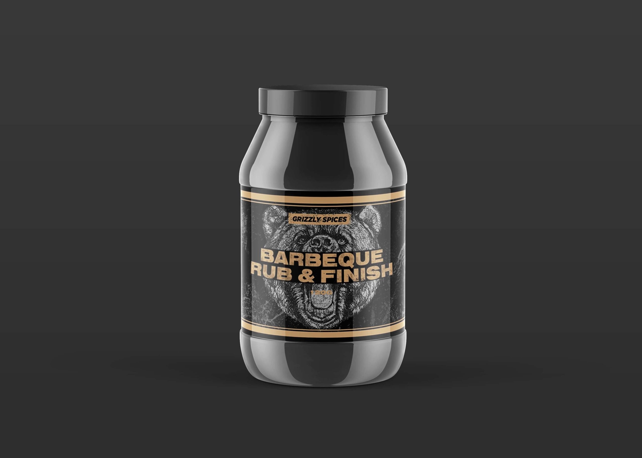 Free Black Barber Plastic Jar Mockup