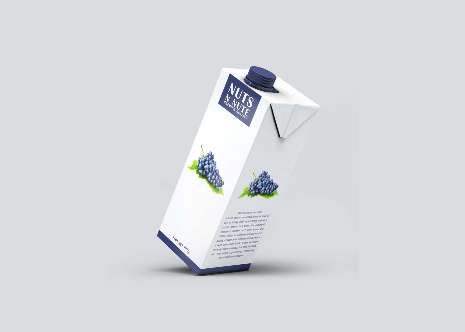 Natural Berry Juice Carton Labels Mockup