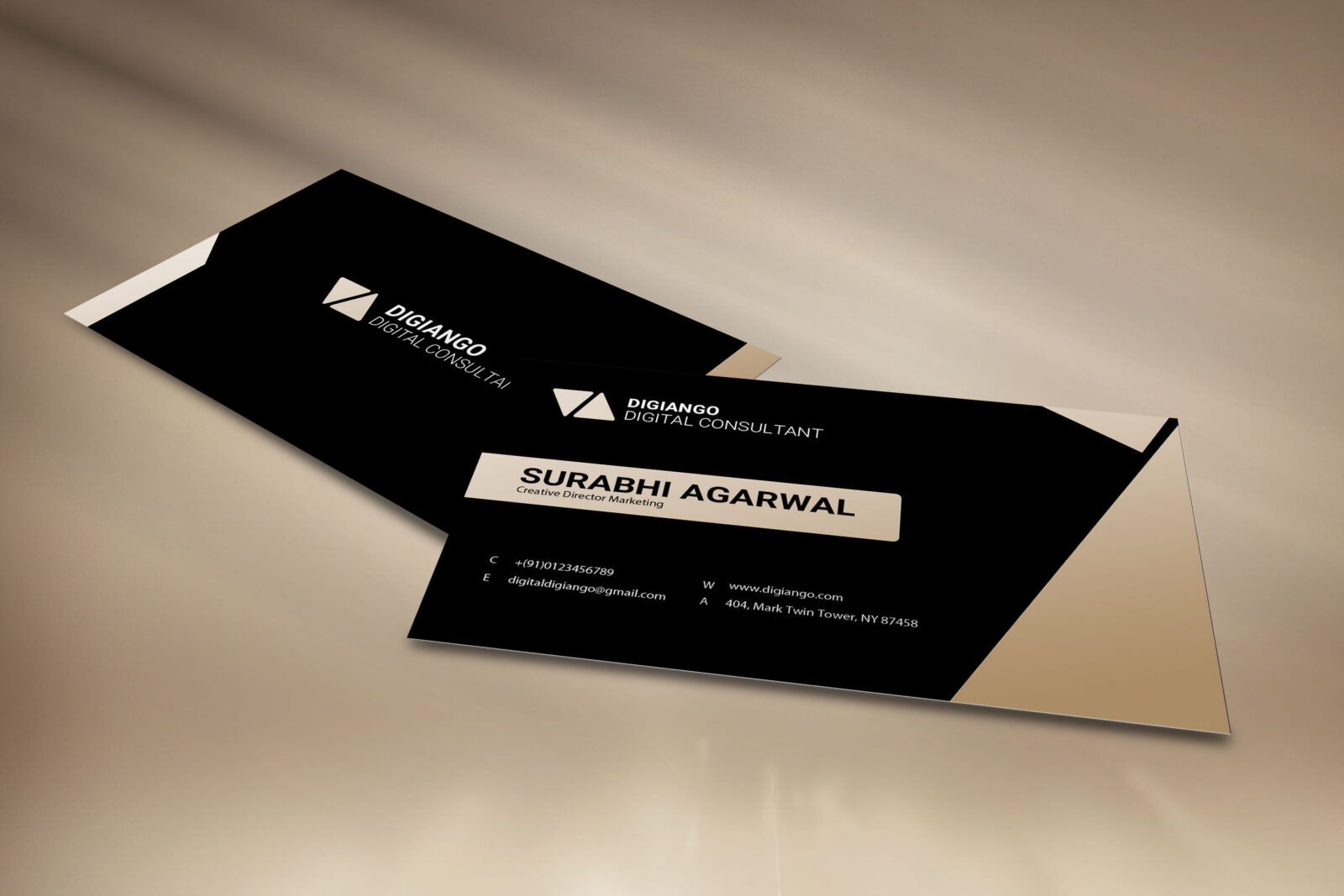 Free Black Premium Digi Business Card Design