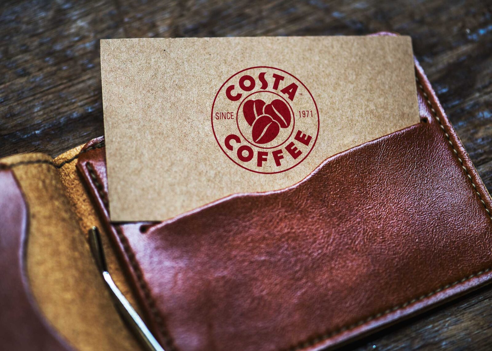 Costa Coffee Wallet Card Mockup