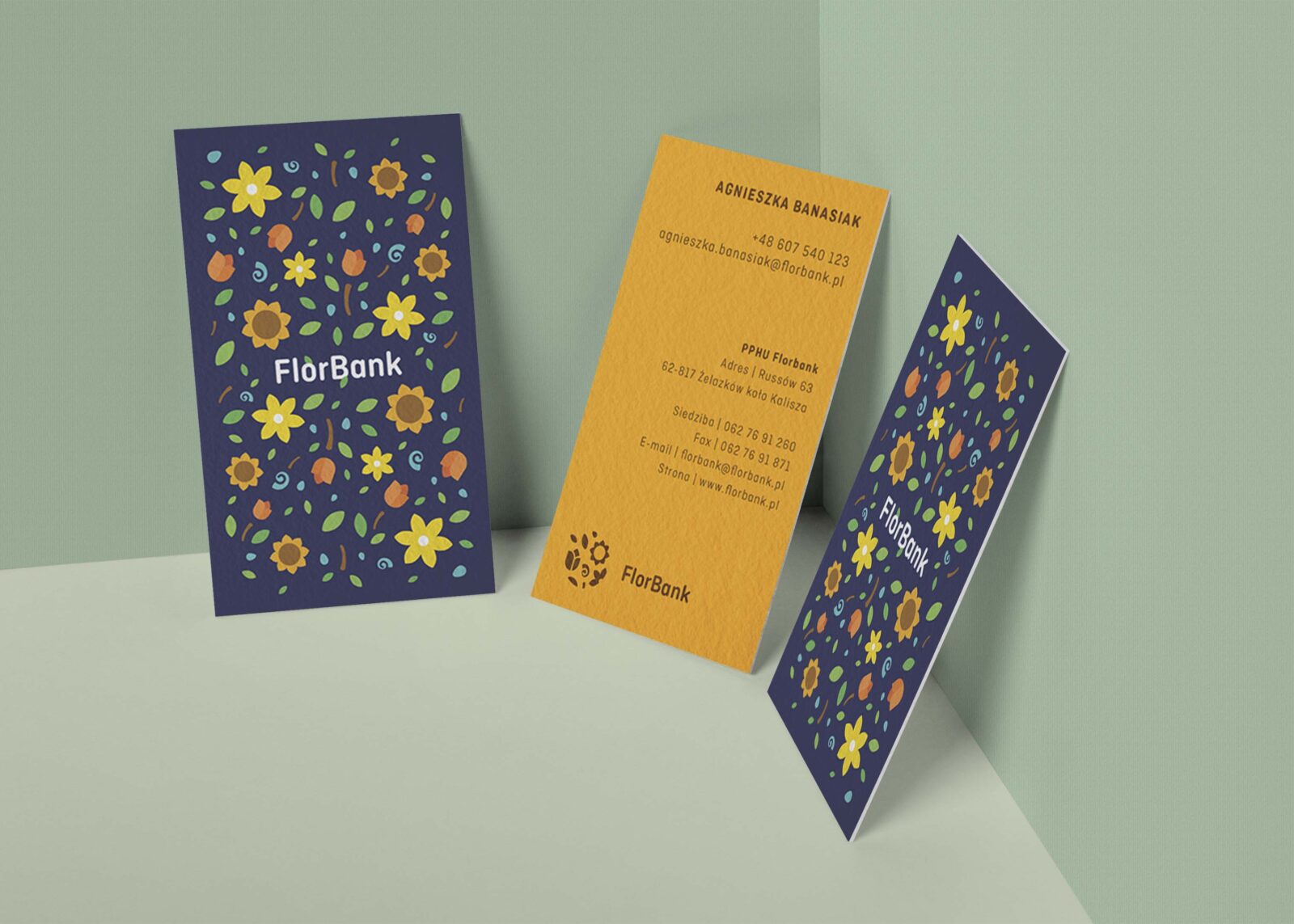 FlorBank Business Card Mockup