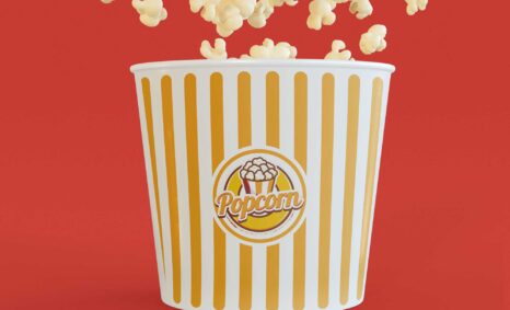 bumble Cinema Popcorn Mockup