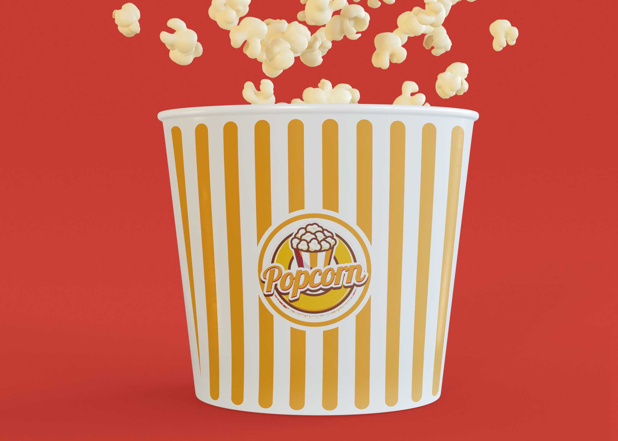 bumble Cinema Popcorn Mockup