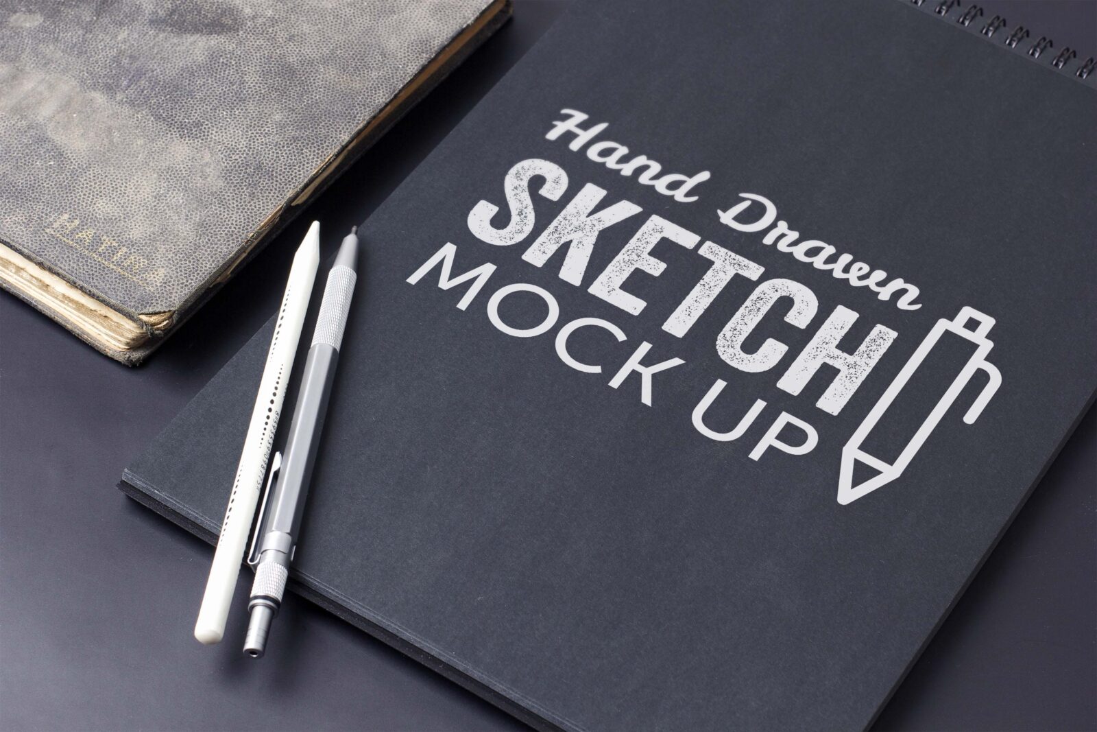 Hand Drawn Sketch Book Mockup