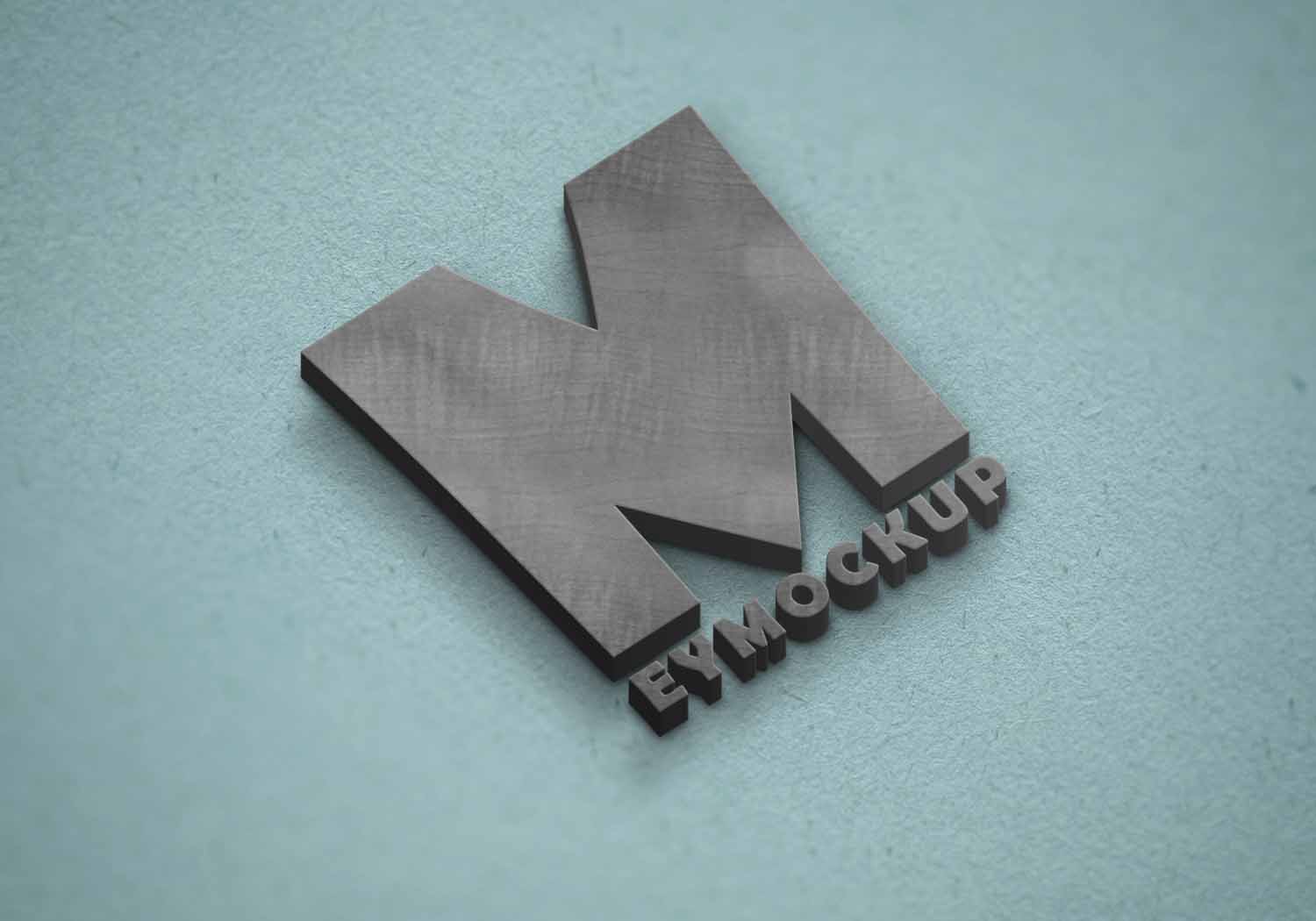 Concrete 3D Logo Mockup