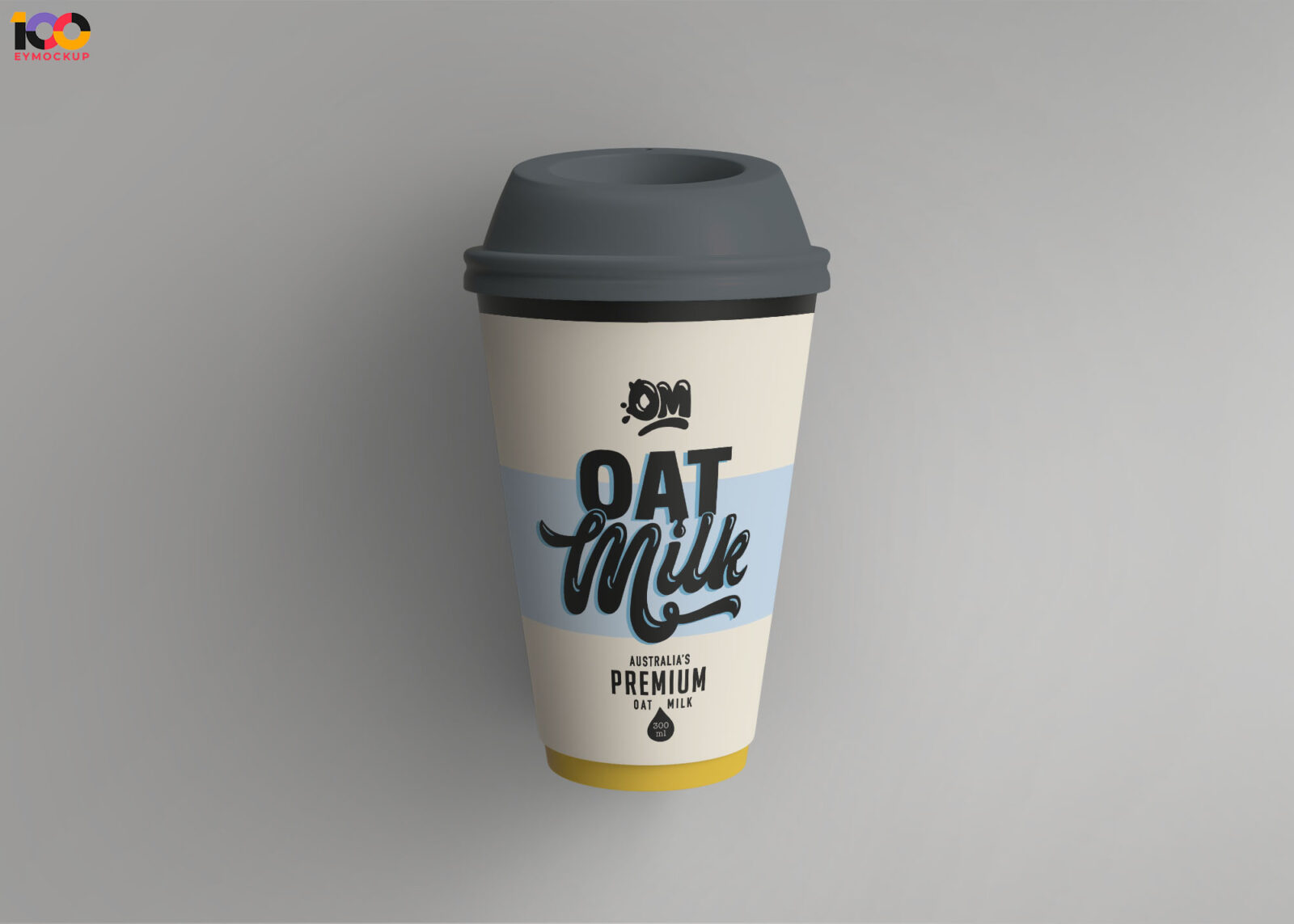 Oat Milk Paper Cup Mockup