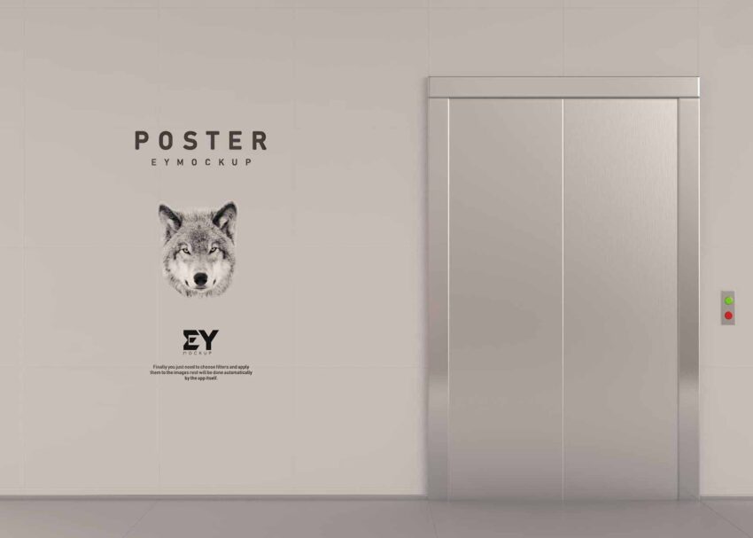Eymockup's Elevator Poster Mockup