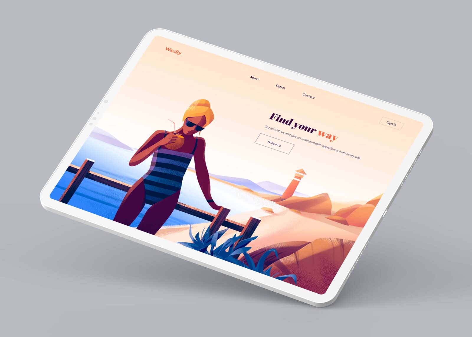 Floating iPad Pro Mockup
