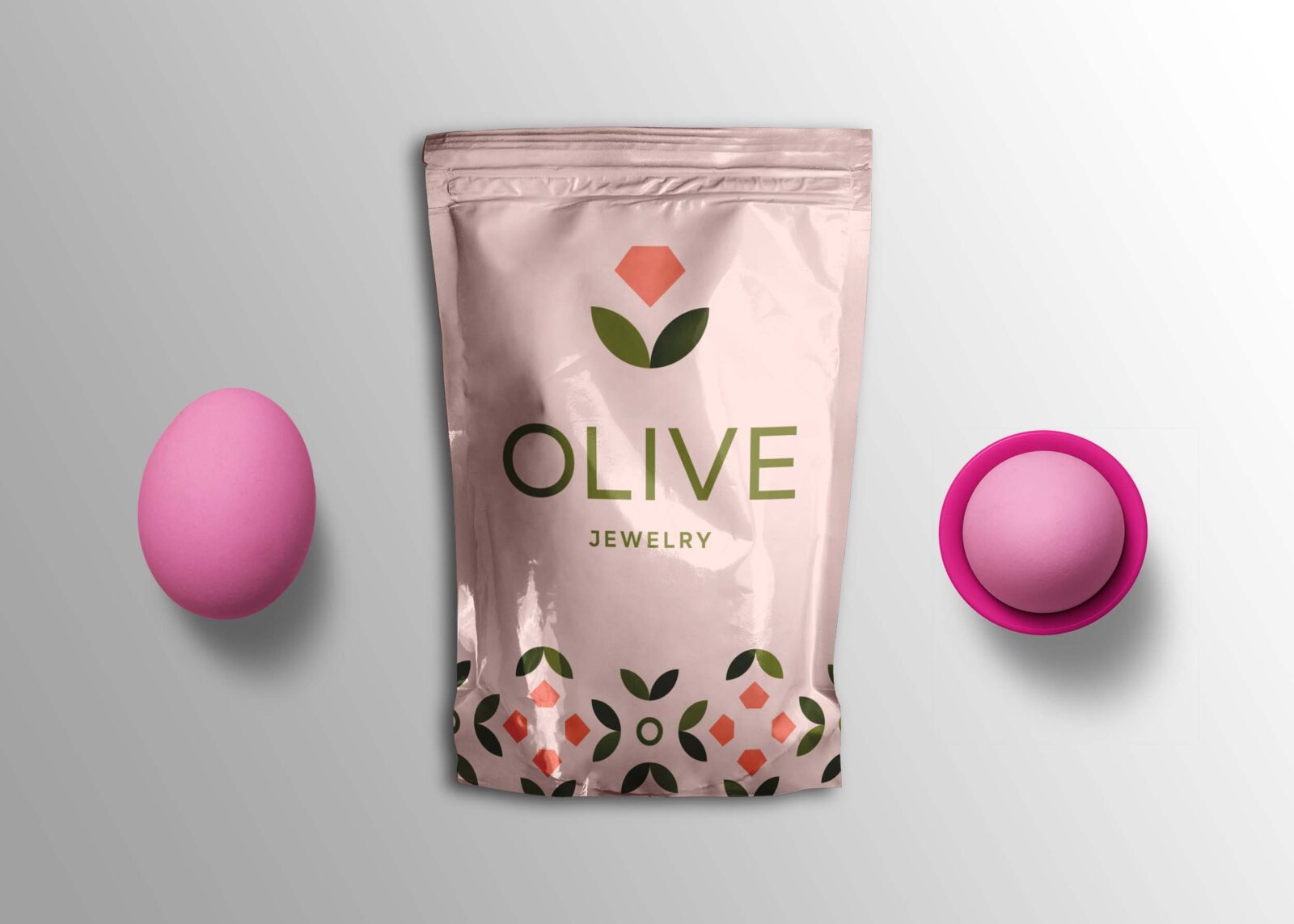 Olive Jewelry Pouch Mockup