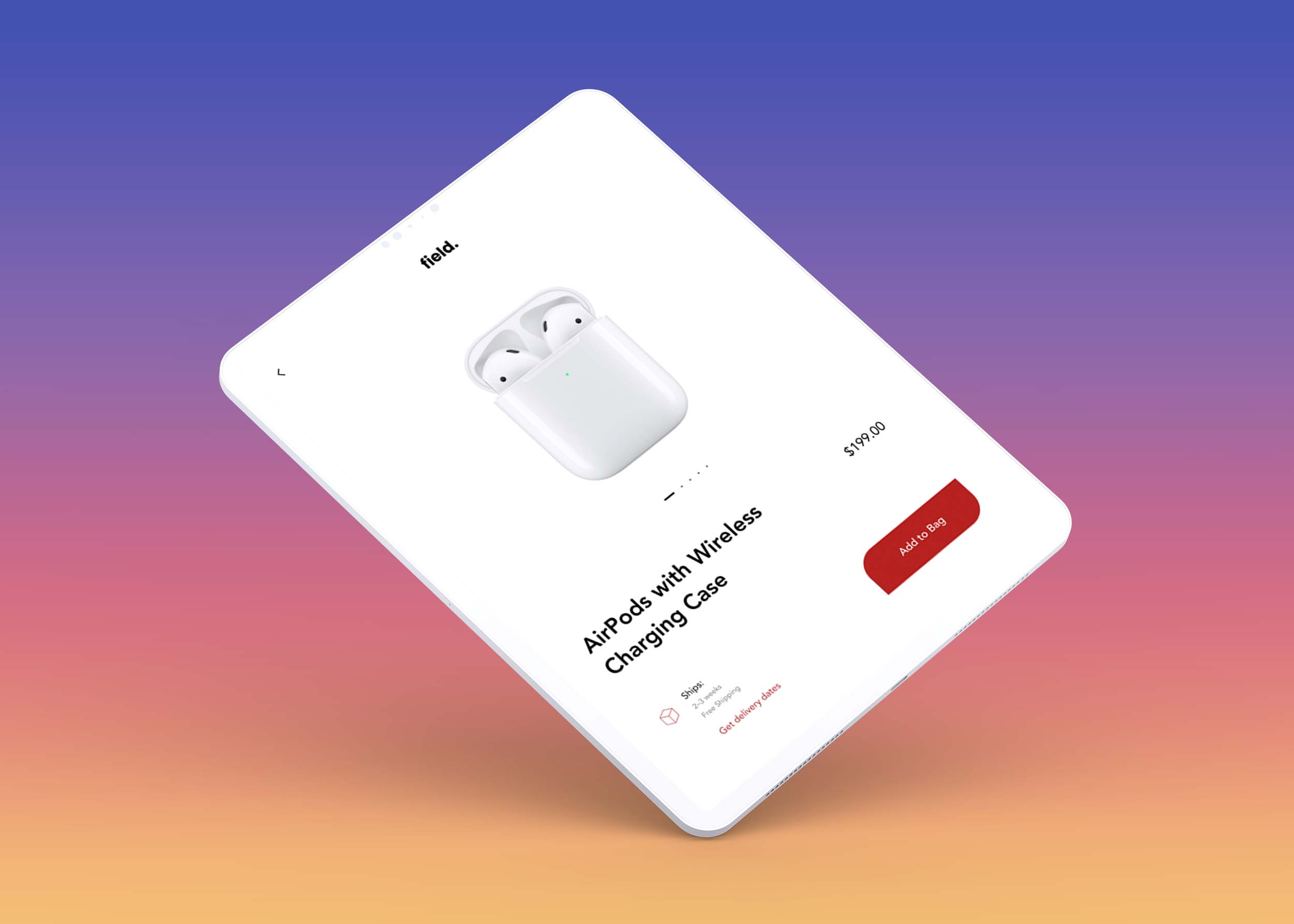 AirPods With Charging Case Mockup