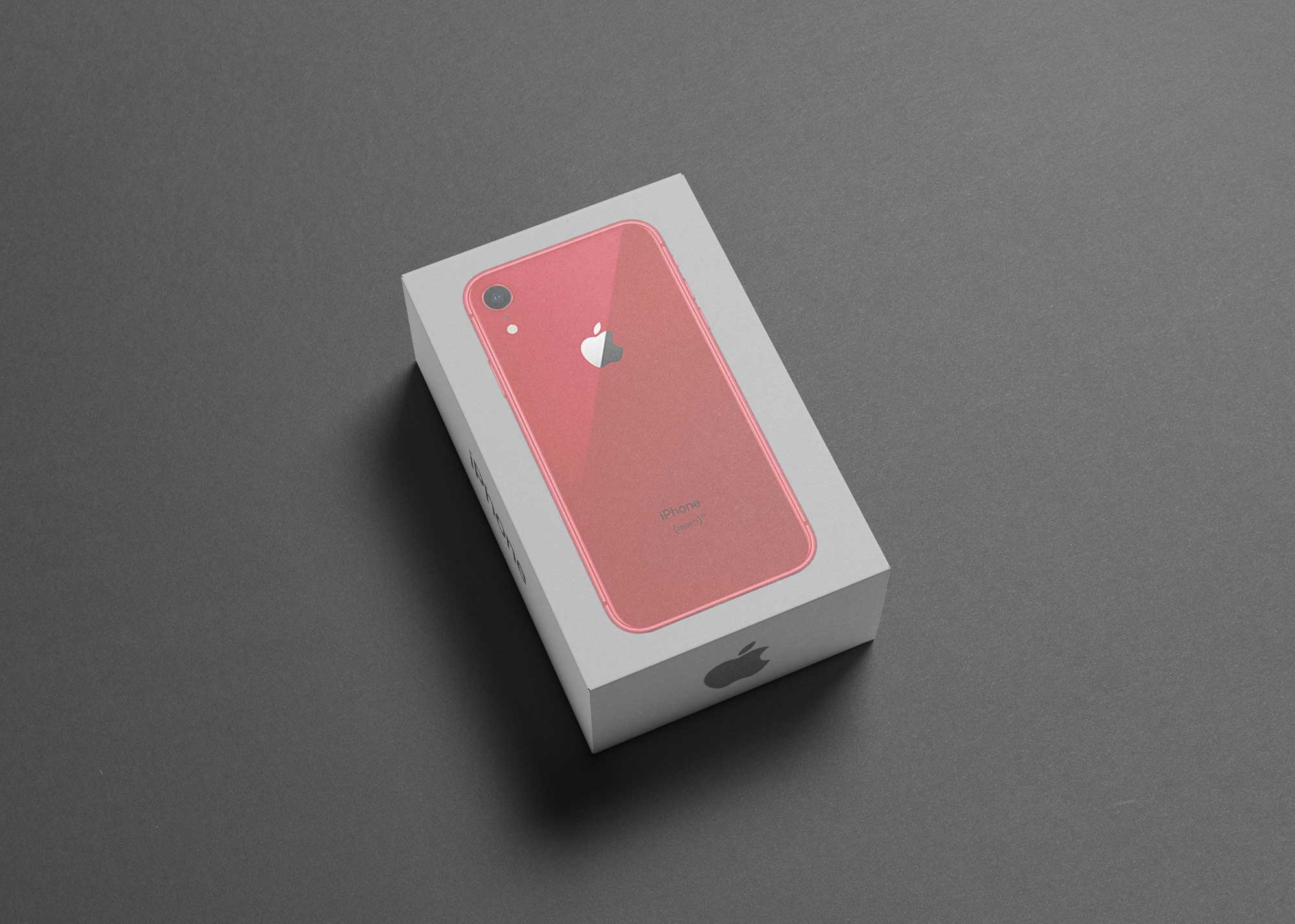Rose Gold iPhone Box Mockup