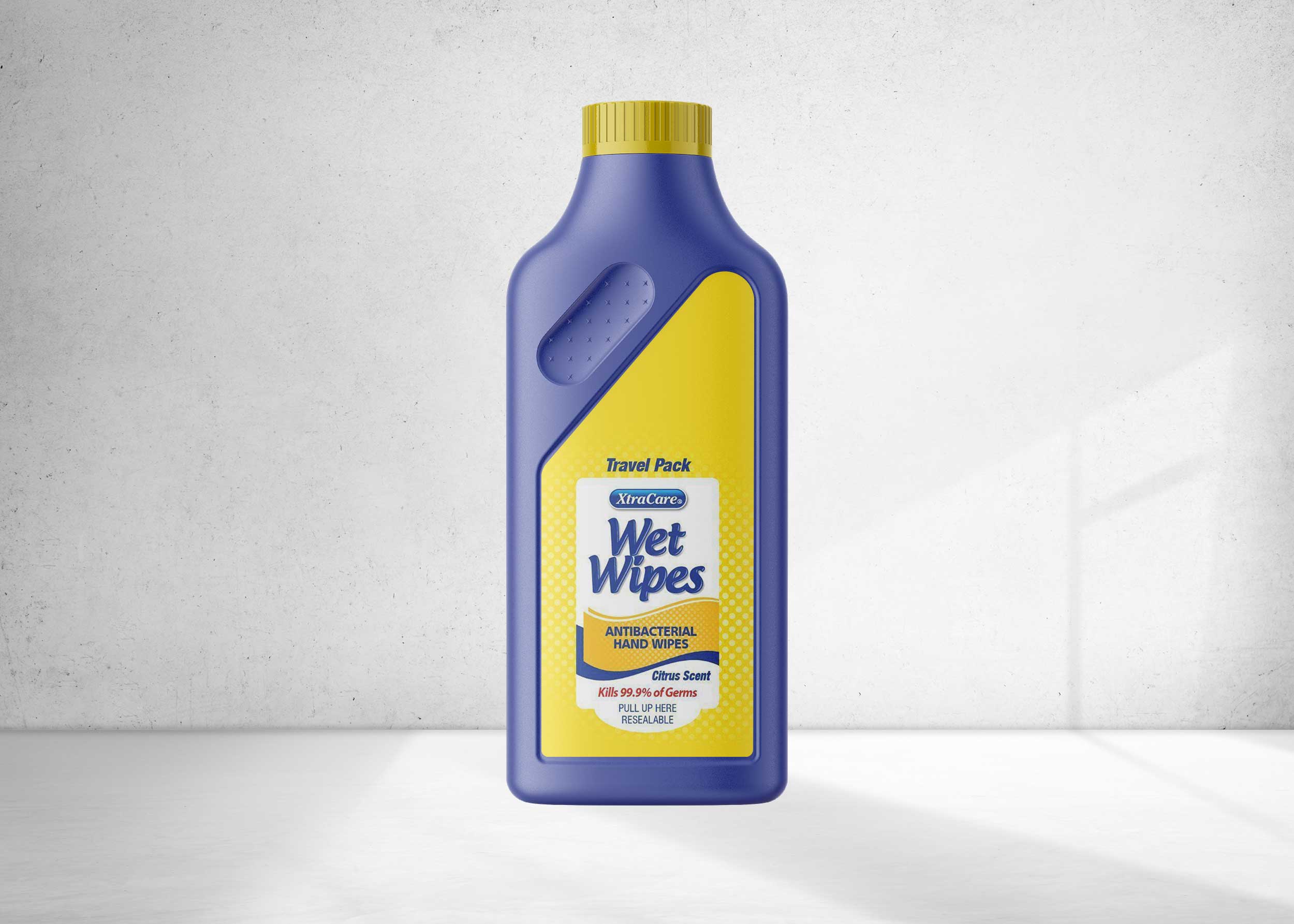 Wet Wipes Detergent Bottle Mockup