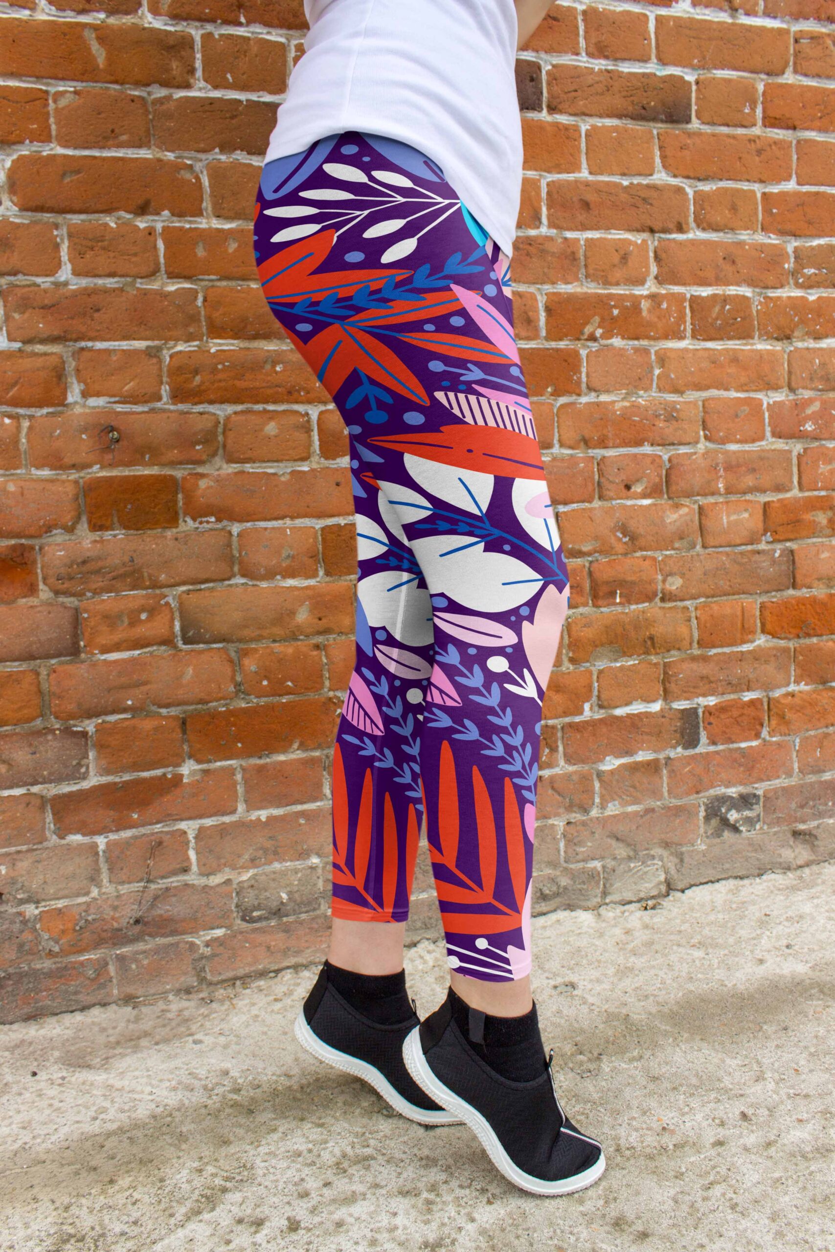 Leaf Print Legging Mockup