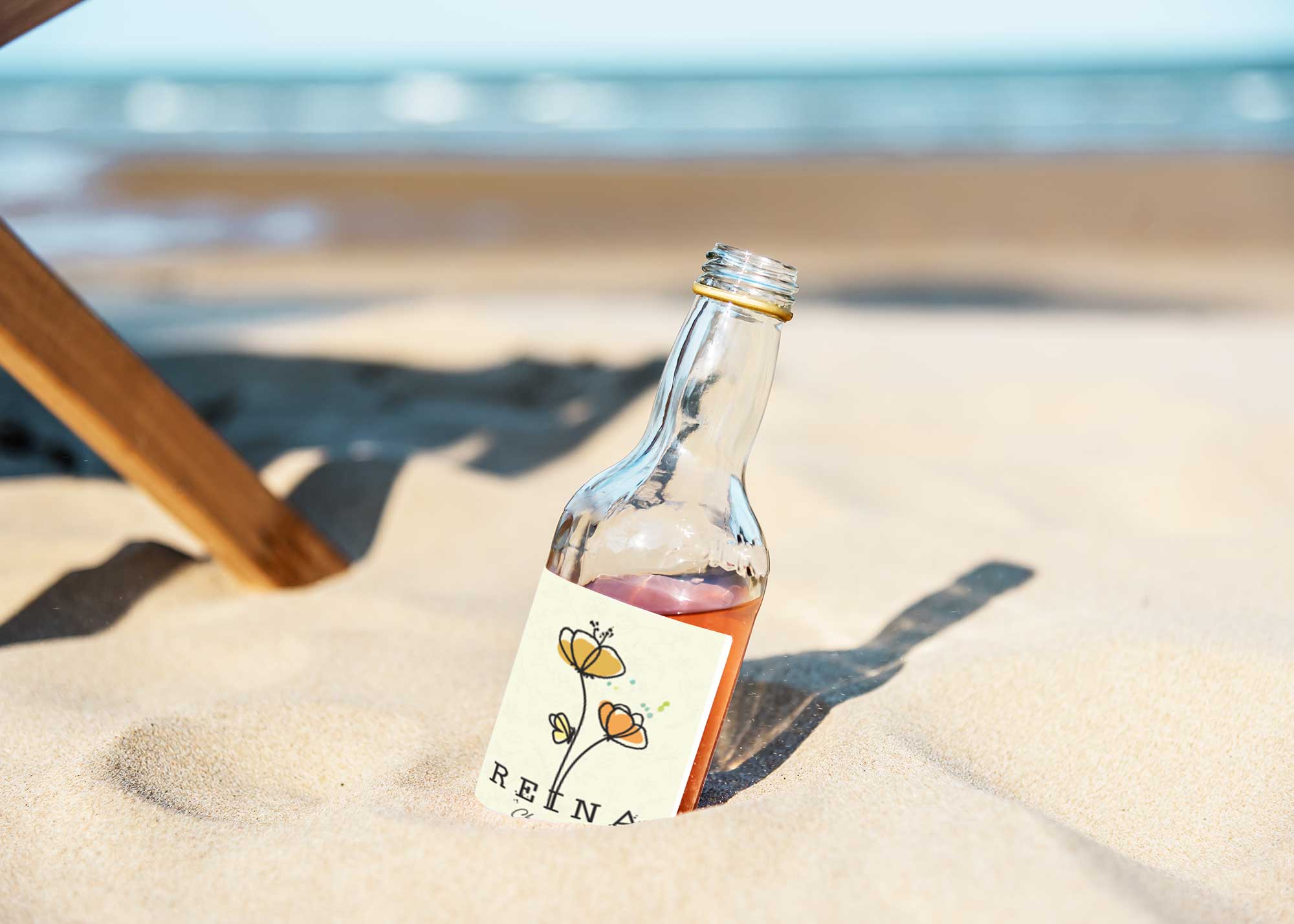 Reina Beer Bottle Mockup