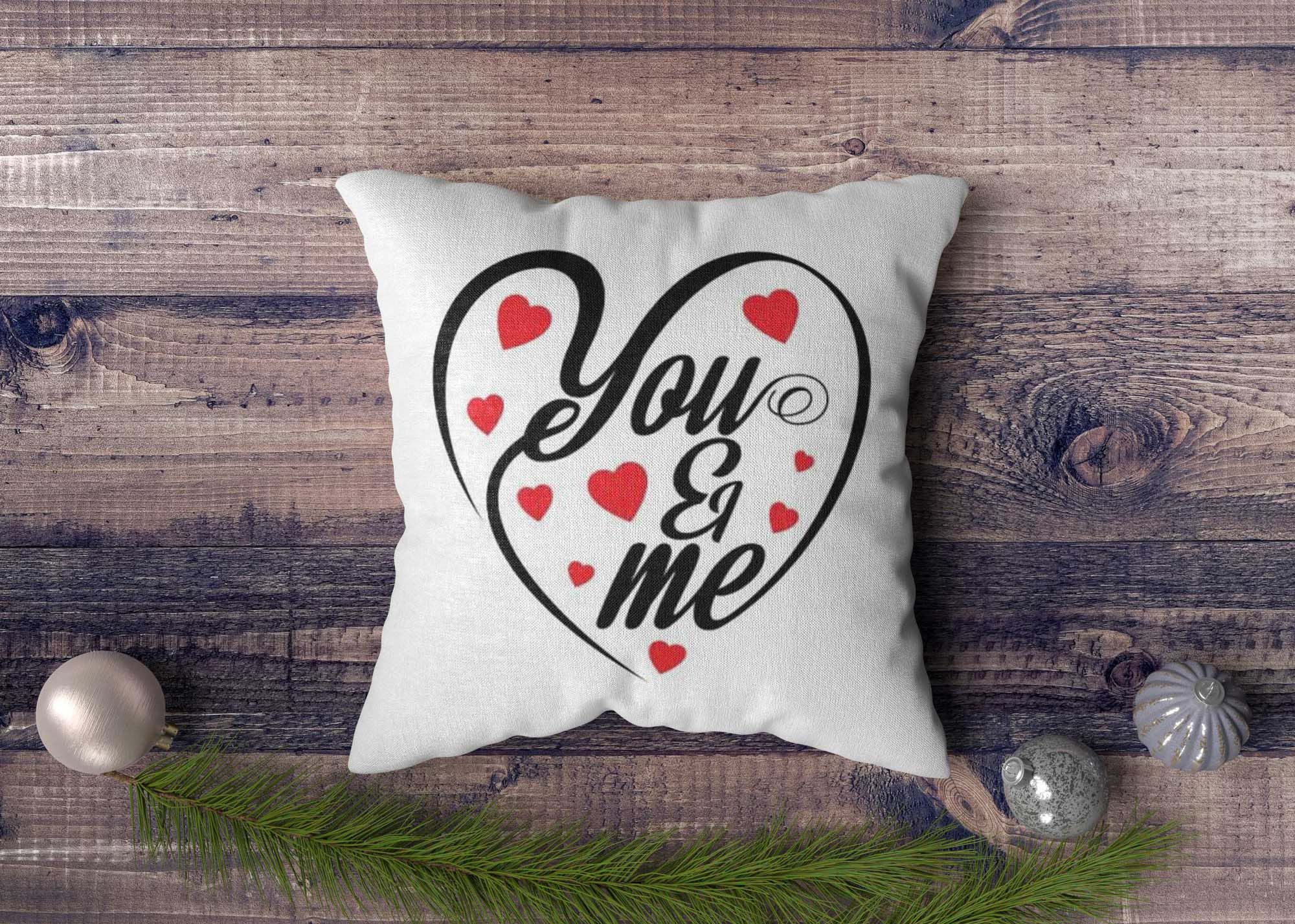Love Print cushion Mockup