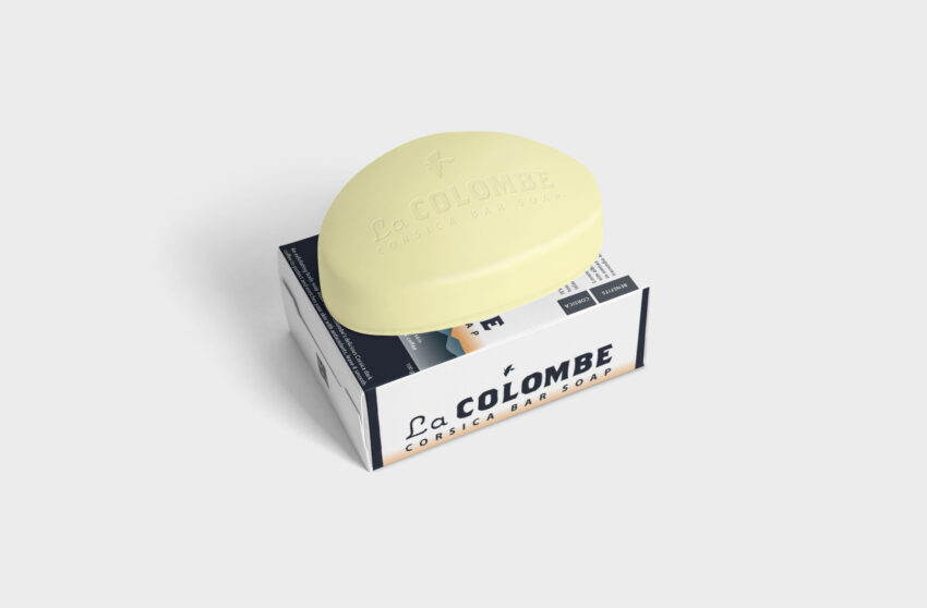 Premium Colombe Soap Packaging Label Mockup