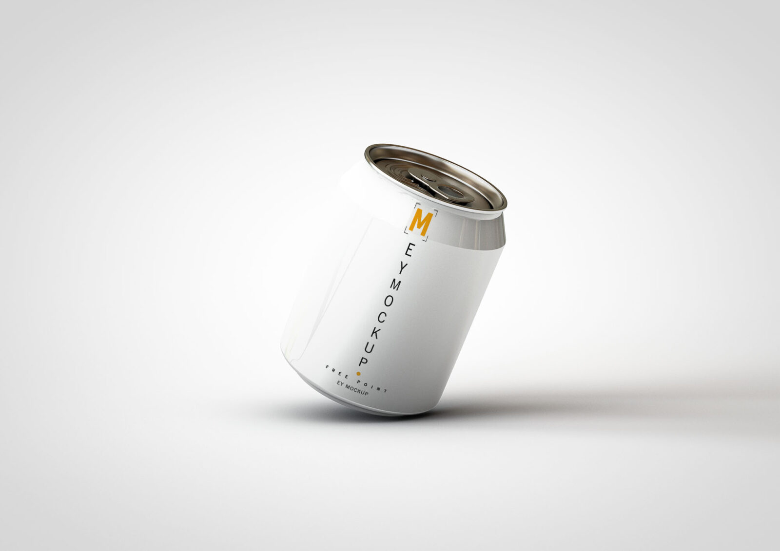 Free Premium White Can Mockup