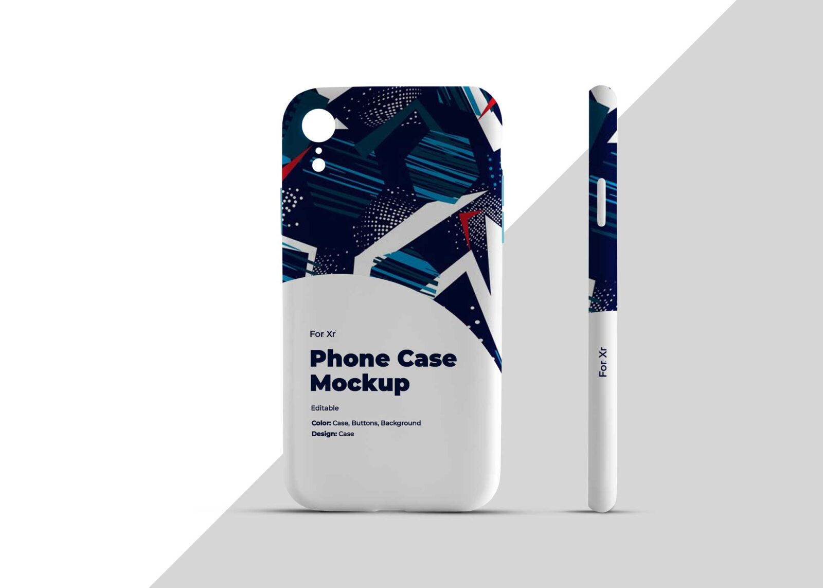 Free Mobile Back Cover Side Mockup