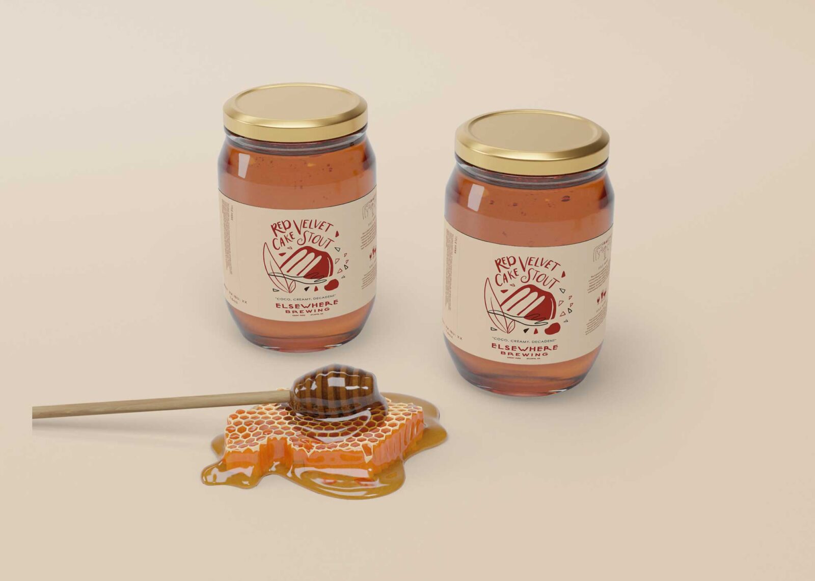 Free New Honey Jar Collection Mockup