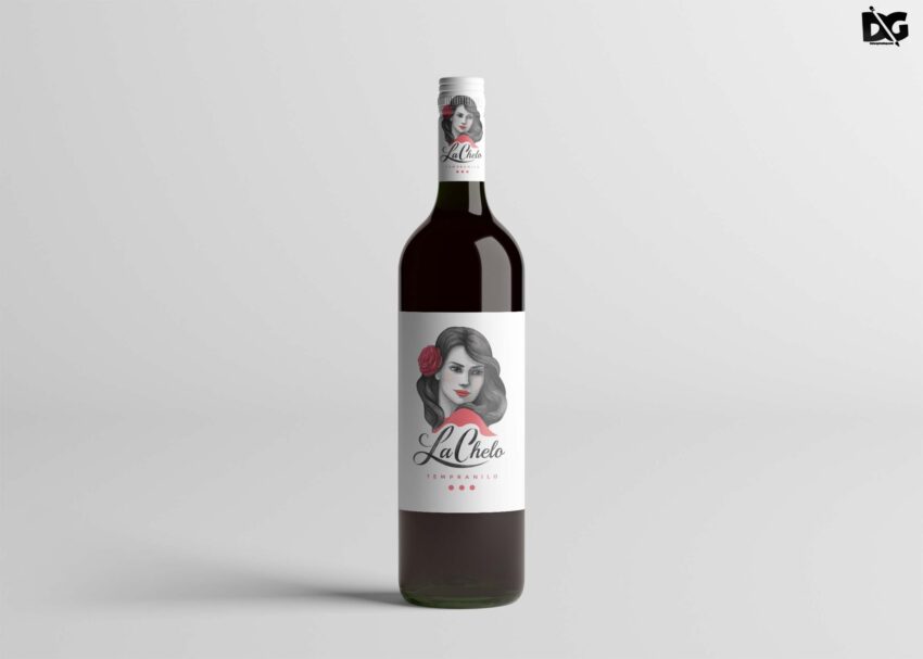 La Chelo Wine Bottle Mockup
