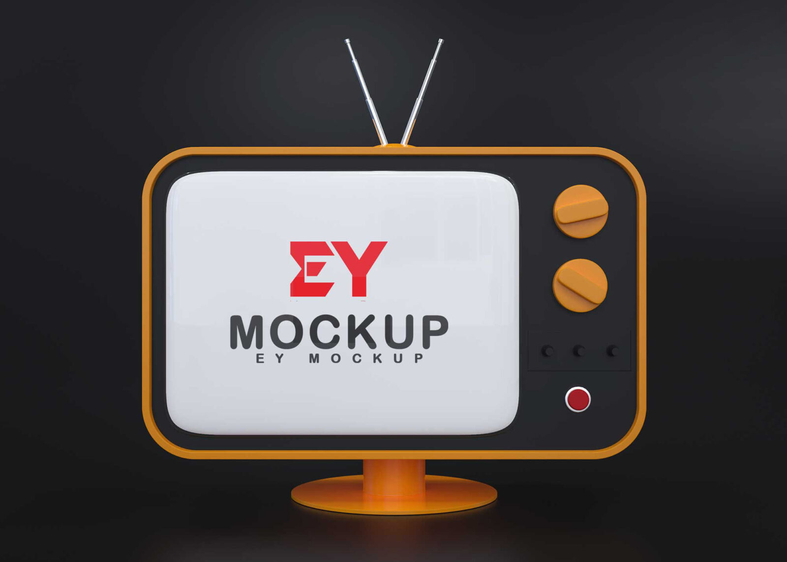 Retro TV Display Mockup