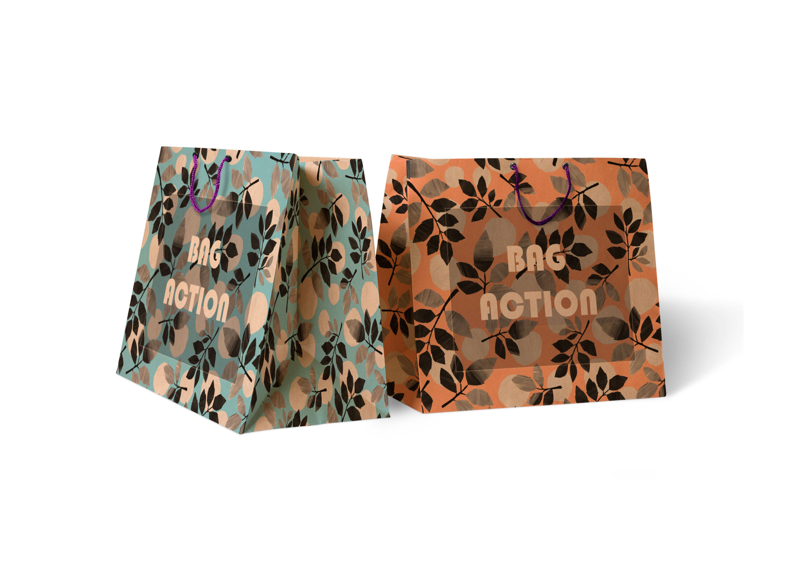 Twin Shopping Bag Mockup