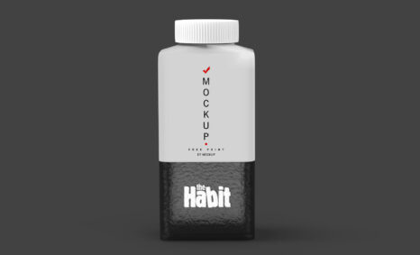 The Habit Juice Label Design Mockup