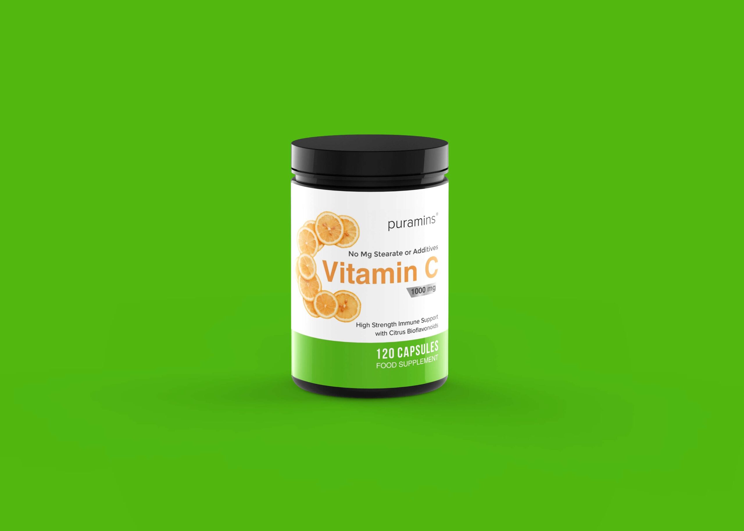 Free Plastic Vitamin Capsule Bottle Mockup