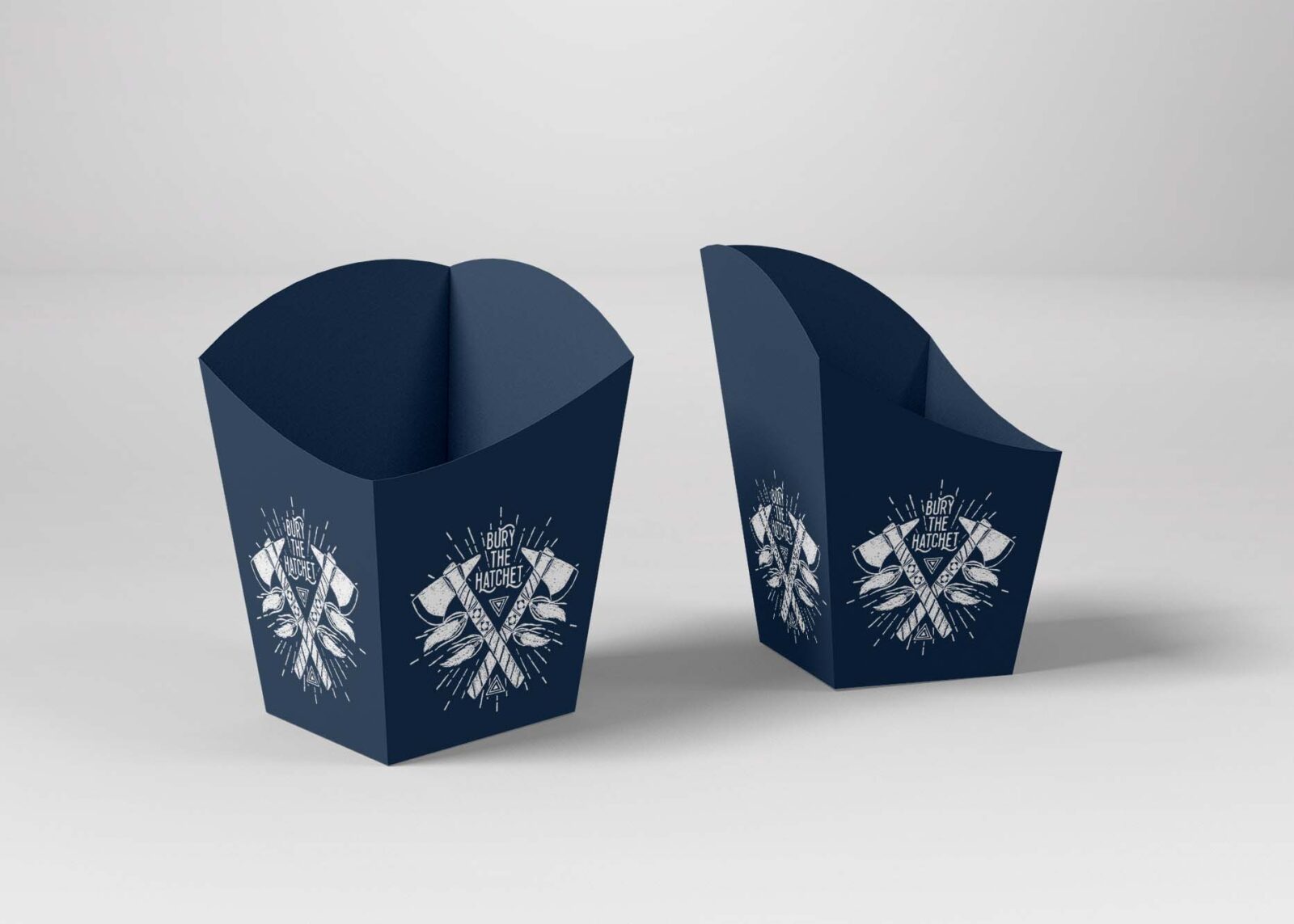 Popcorn Blue Box Design Mockup