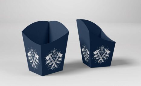 Popcorn Blue Box Design Mockup