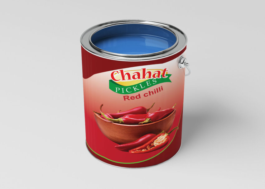 Red Chilli Pickle Can Mockup