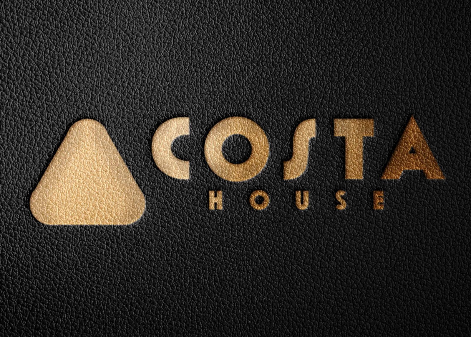 Black Leather Logo Mockup
