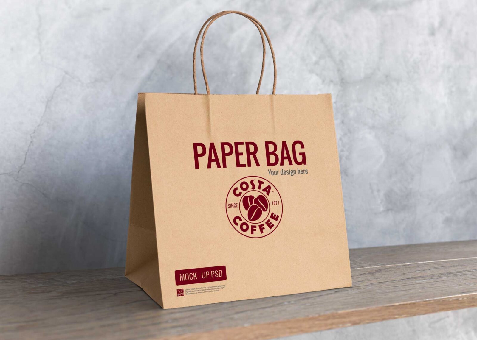 Cafe Paper Bag Mockup