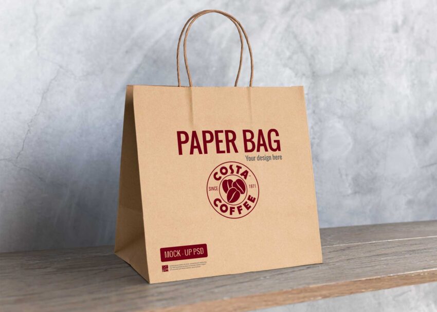Cafe Paper Bag Mockup