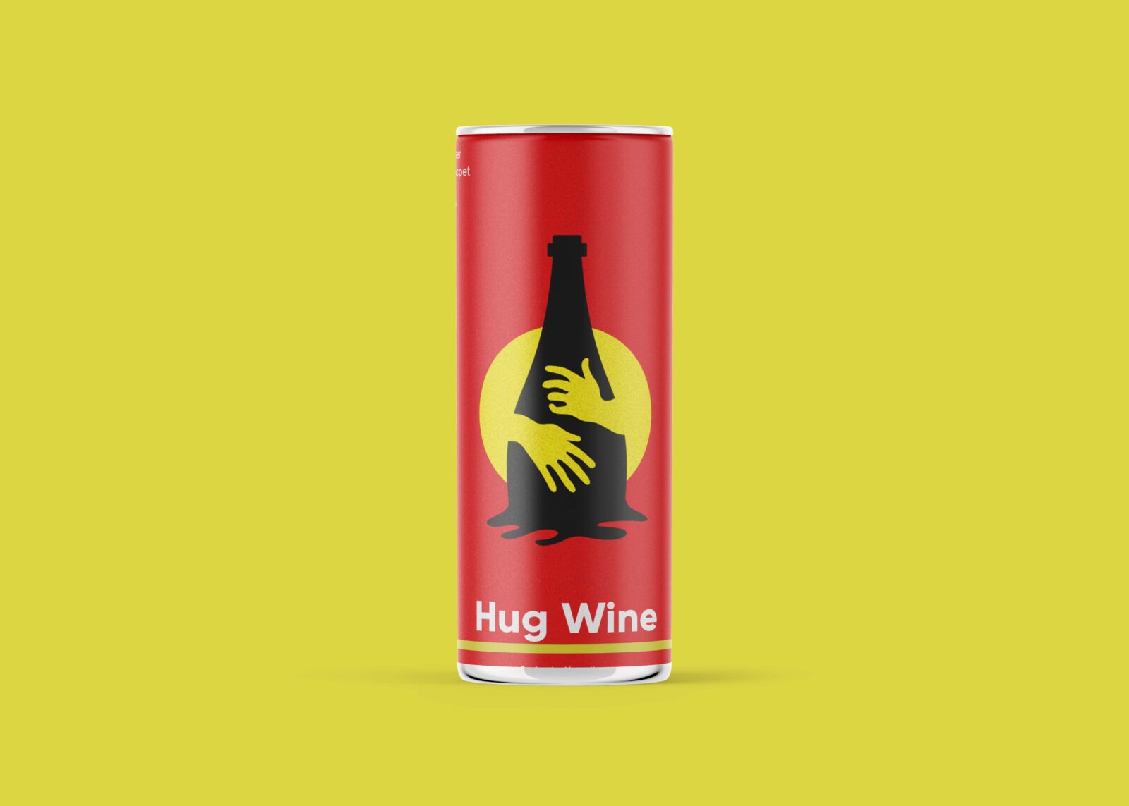 Hug Wine Can Mockup