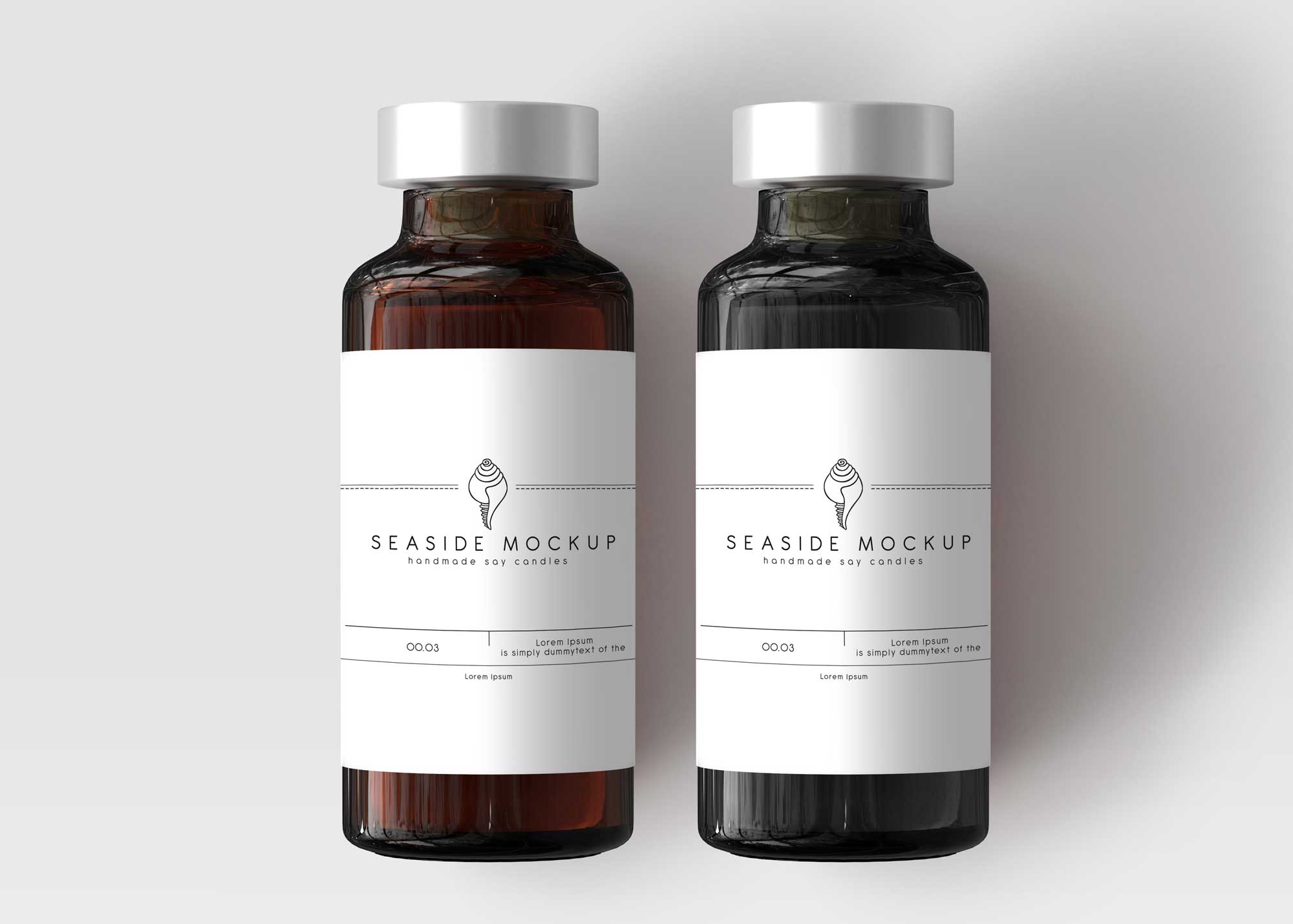 Seaside Syrup Bottle Mockup