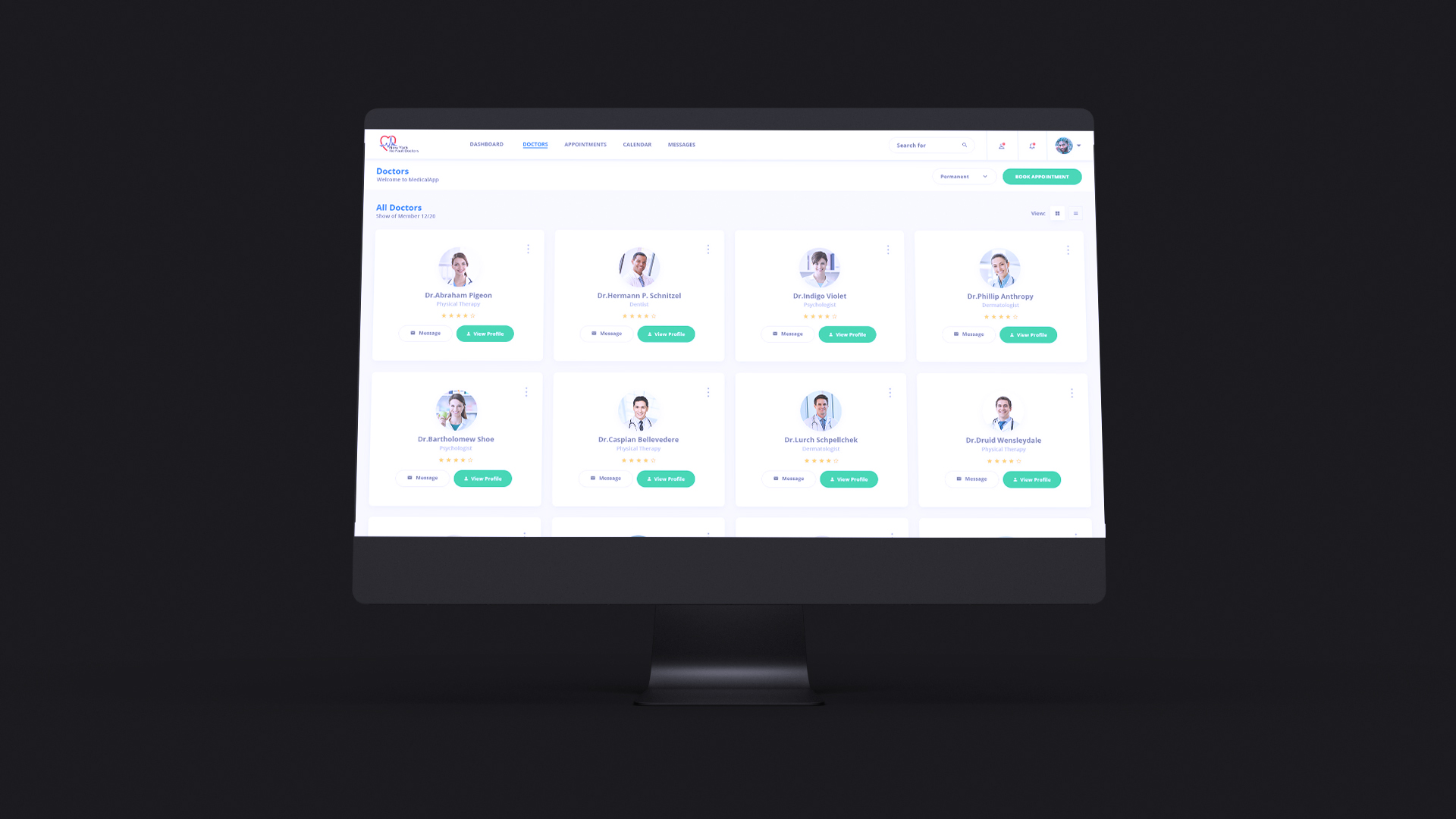 iMac Dark Theme Office View Mockup