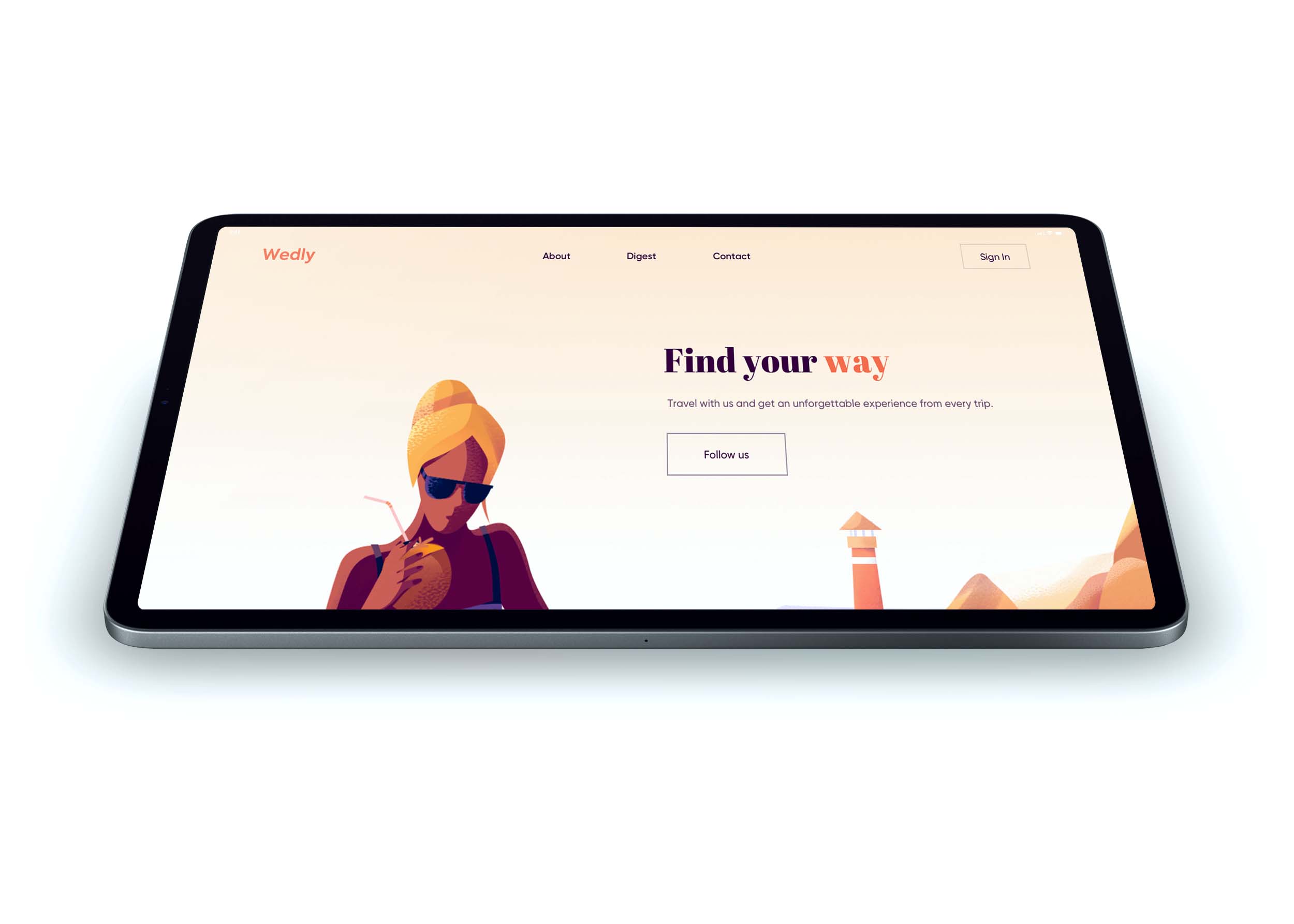 iPad Pro Portrait View Mockup