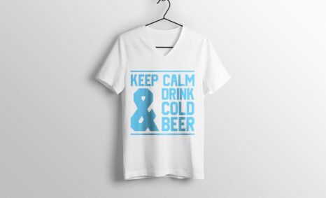 Men Cold Beer T-shirt Design