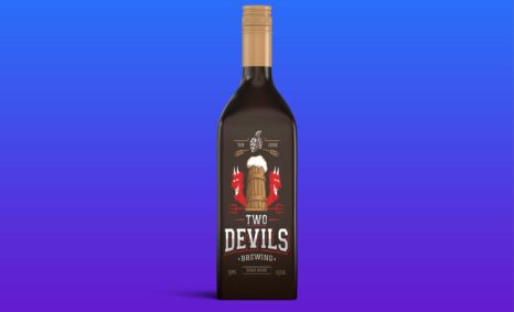 Beautiful New Devils Wine Bottle Mockup