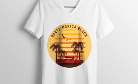 Santa Beach tshirt design
