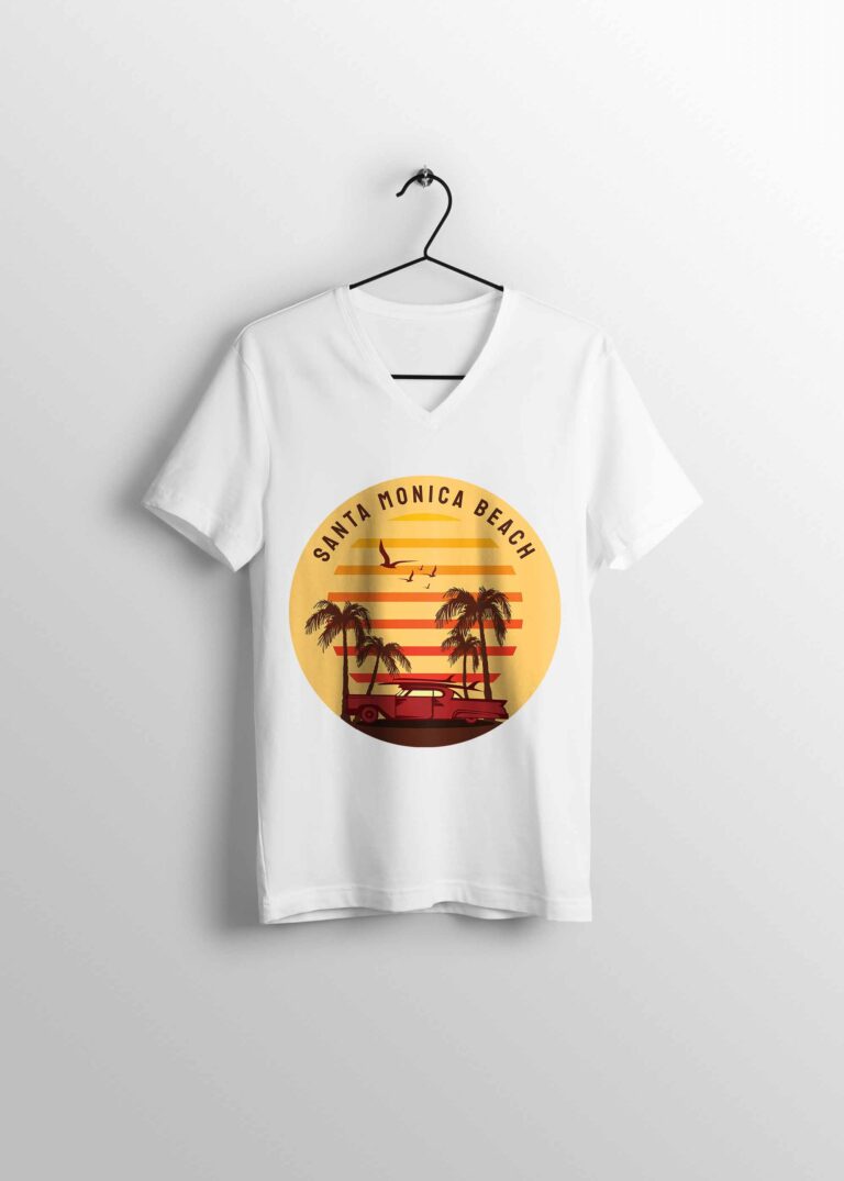 Santa Beach tshirt design