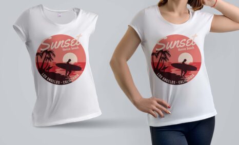 Sunset View T-shirt Design